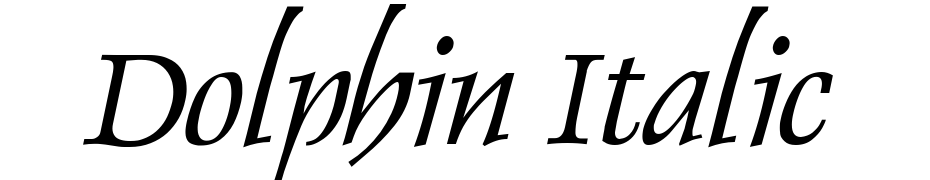 Dolphin Italic Yazı tipi ücretsiz indir